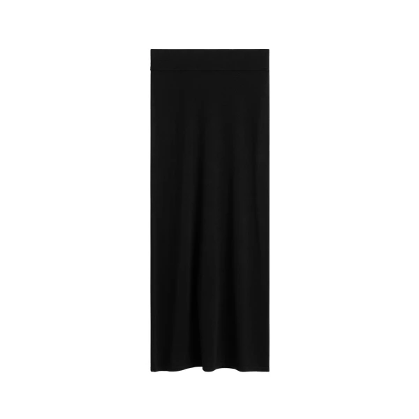 Totême Long knit skirt in Black - Skirts - Scandinavian Minimalist Luxury at Luxury Shoes 