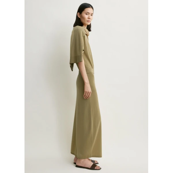 Totême Long knit skirt in Desert - Skirts - Scandinavian Minimalist Luxury at Luxury Shoes 