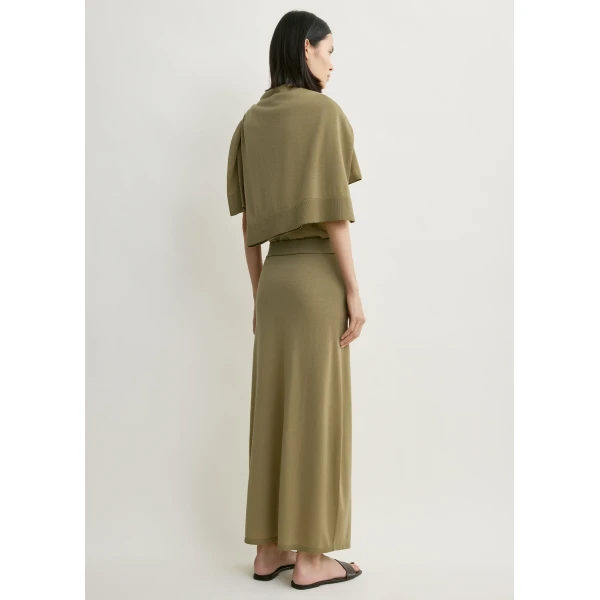 Totême Long knit skirt in Desert - Skirts - Scandinavian Minimalist Luxury at Luxury Shoes 