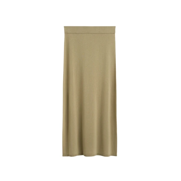 Totême Long knit skirt in Desert - Skirts - Scandinavian Minimalist Luxury at Luxury Shoes 