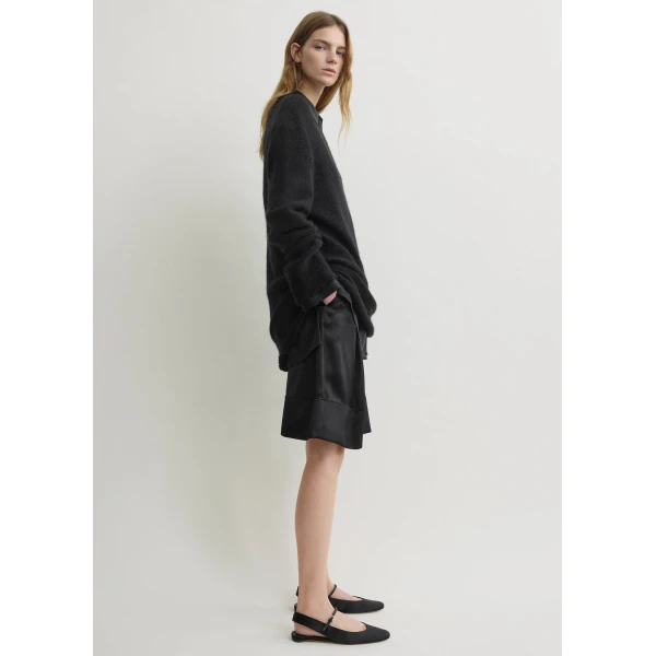 Totême Long open weave knit in Black - Knitwear - Scandinavian Minimalist Luxury at Luxury Shoes 