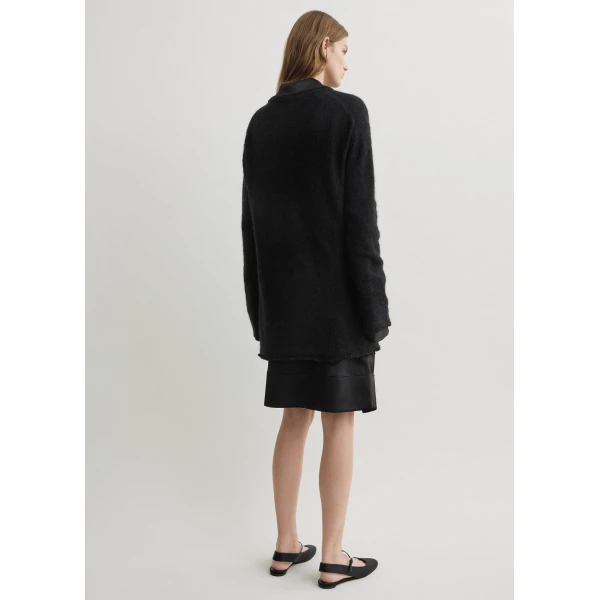 Totême Long open weave knit in Black - Knitwear - Scandinavian Minimalist Luxury at Luxury Shoes 