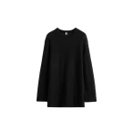 Totême Long open weave knit in Black - Knitwear - Scandinavian Minimalist Luxury at Luxury Shoes 