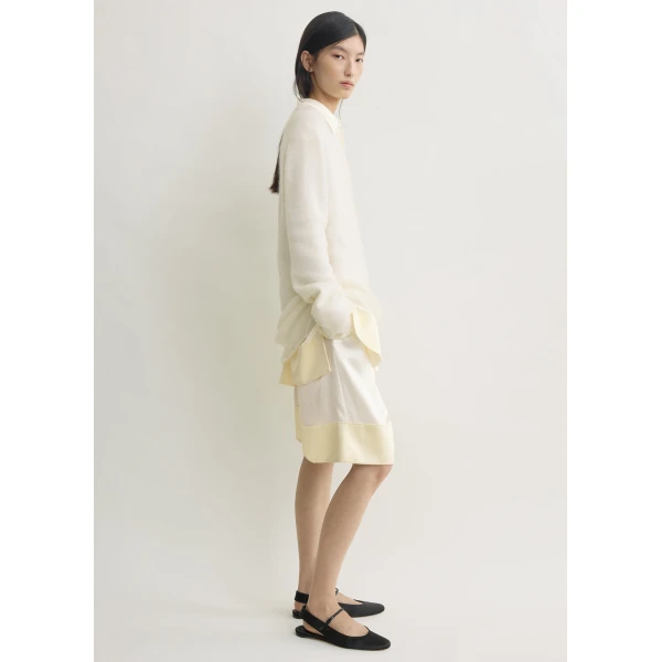Totême Long open weave knit in Off-white - Knitwear - Scandinavian Minimalist Luxury at Luxury Shoes 