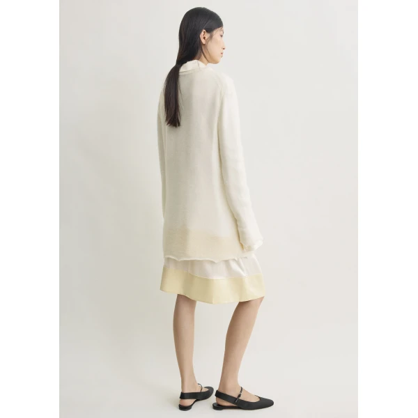 Totême Long open weave knit in Off-white - Knitwear - Scandinavian Minimalist Luxury at Luxury Shoes 