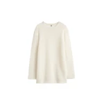 Toteme-Long-open-weave-knit-in-Off-white73755_nobg Totême Long open weave knit in Off-white - Knitwear - Scandinavian Minimalist Luxury at Luxury Shoes
