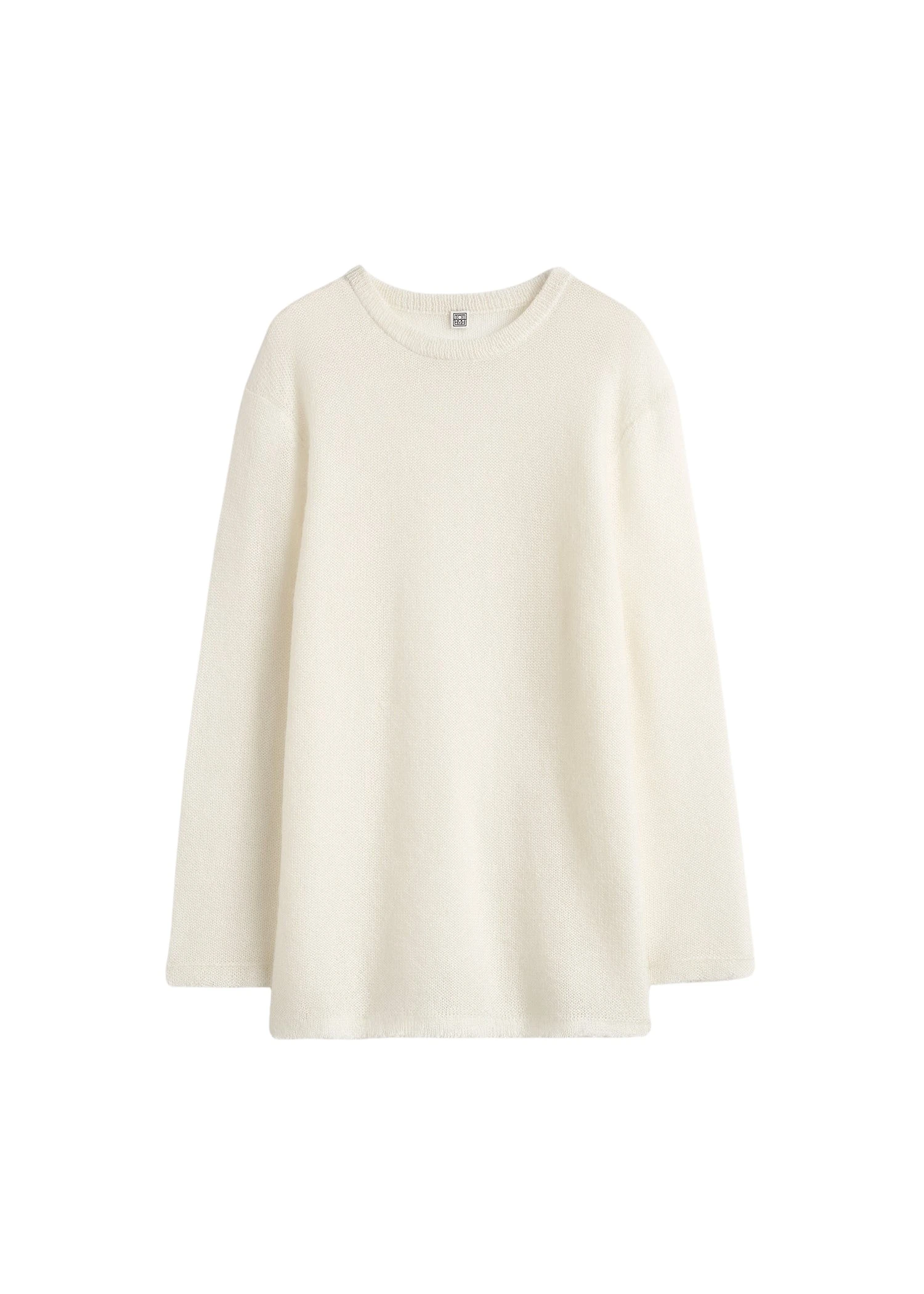 Toteme-Long-open-weave-knit-in-Off-white73755_nobg Totême Long open weave knit in Off-white - Knitwear - Scandinavian Minimalist Luxury at Luxury Shoes