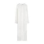 Totême Long satin dress in White - Dresses - Scandinavian Minimalist Luxury at Luxury Shoes 