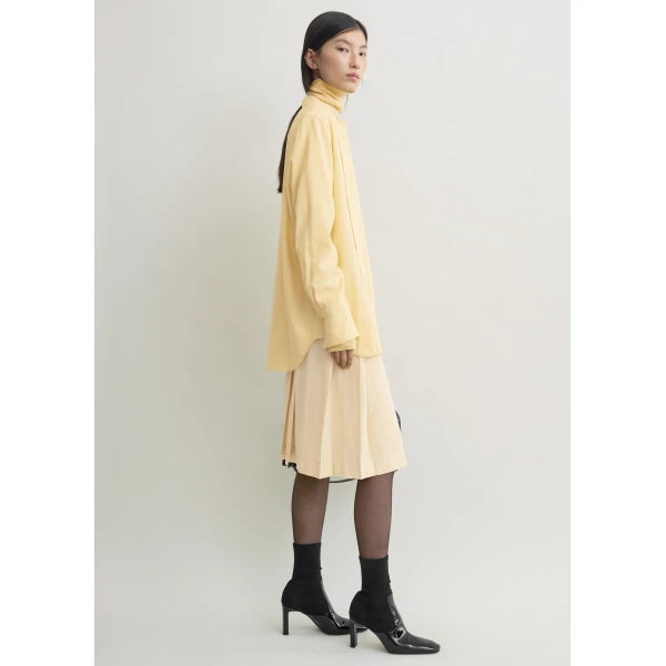Totême Long scarf blouse in Champagne - Tops - Scandinavian Minimalist Luxury at Luxury Shoes 