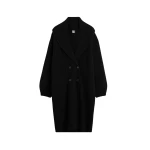 Totême Long shawl-lapel cardigan in Black - Knitwear - Scandinavian Minimalist Luxury at Luxury Shoes 