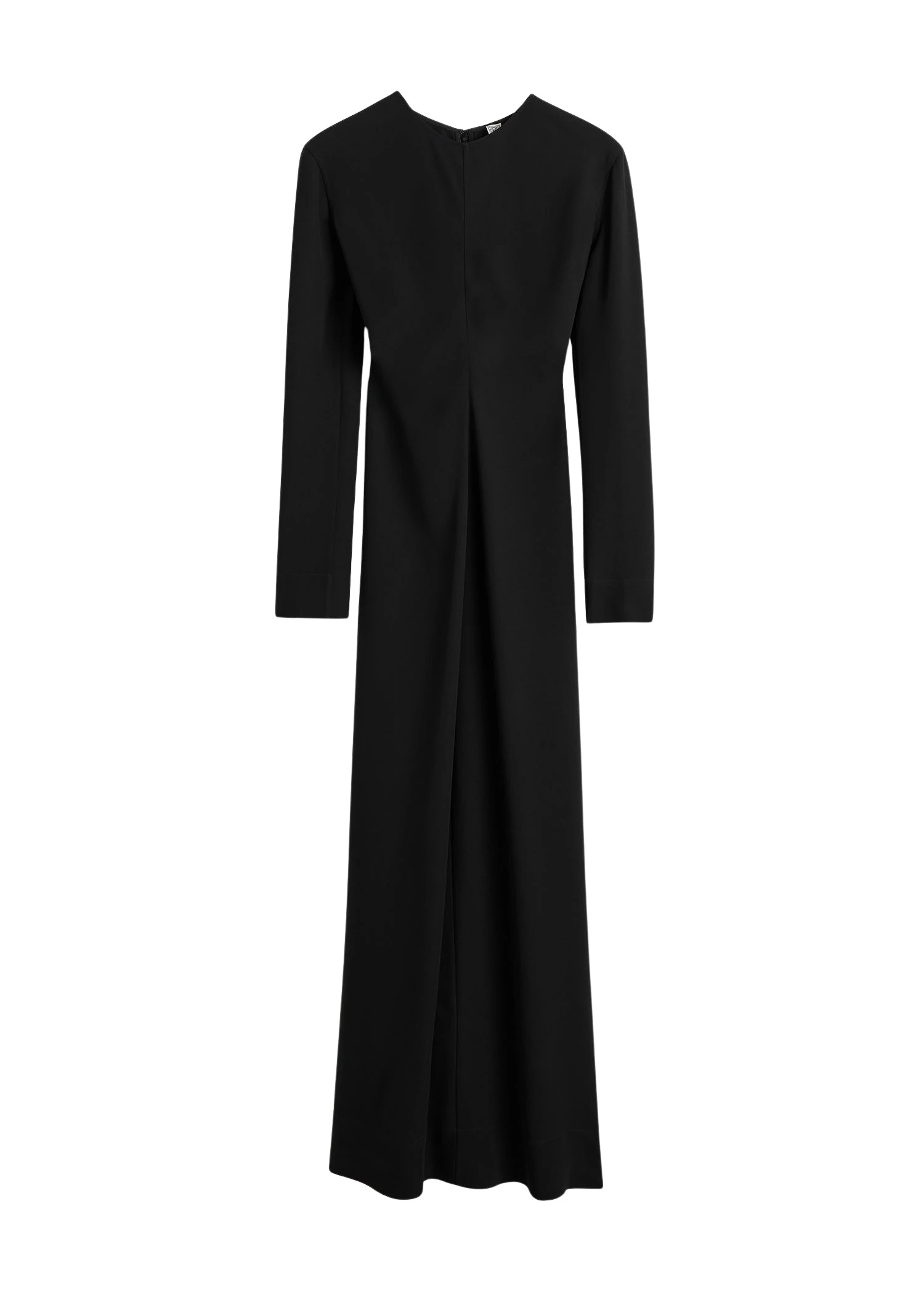 Toteme-Long-sleeve-slouch-waist-dress-in-Black39128_nobg Totême Long-sleeve slouch waist dress in Black - Dresses - Scandinavian Minimalist Luxury at Luxury Shoes