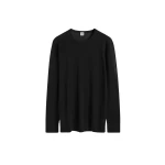 Totême Long-sleeve tee knit in Black - Knitwear - Scandinavian Minimalist Luxury at Luxury Shoes 