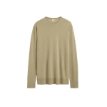 Totême Long-sleeve tee knit in Desert - Knitwear - Scandinavian Minimalist Luxury at Luxury Shoes 