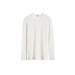 Totême Long-sleeve tee knit in White - Knitwear - Scandinavian Minimalist Luxury at Luxury Shoes 