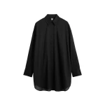 Totême Long summer shirt in Black - Dresses - Scandinavian Minimalist Luxury at Luxury Shoes 
