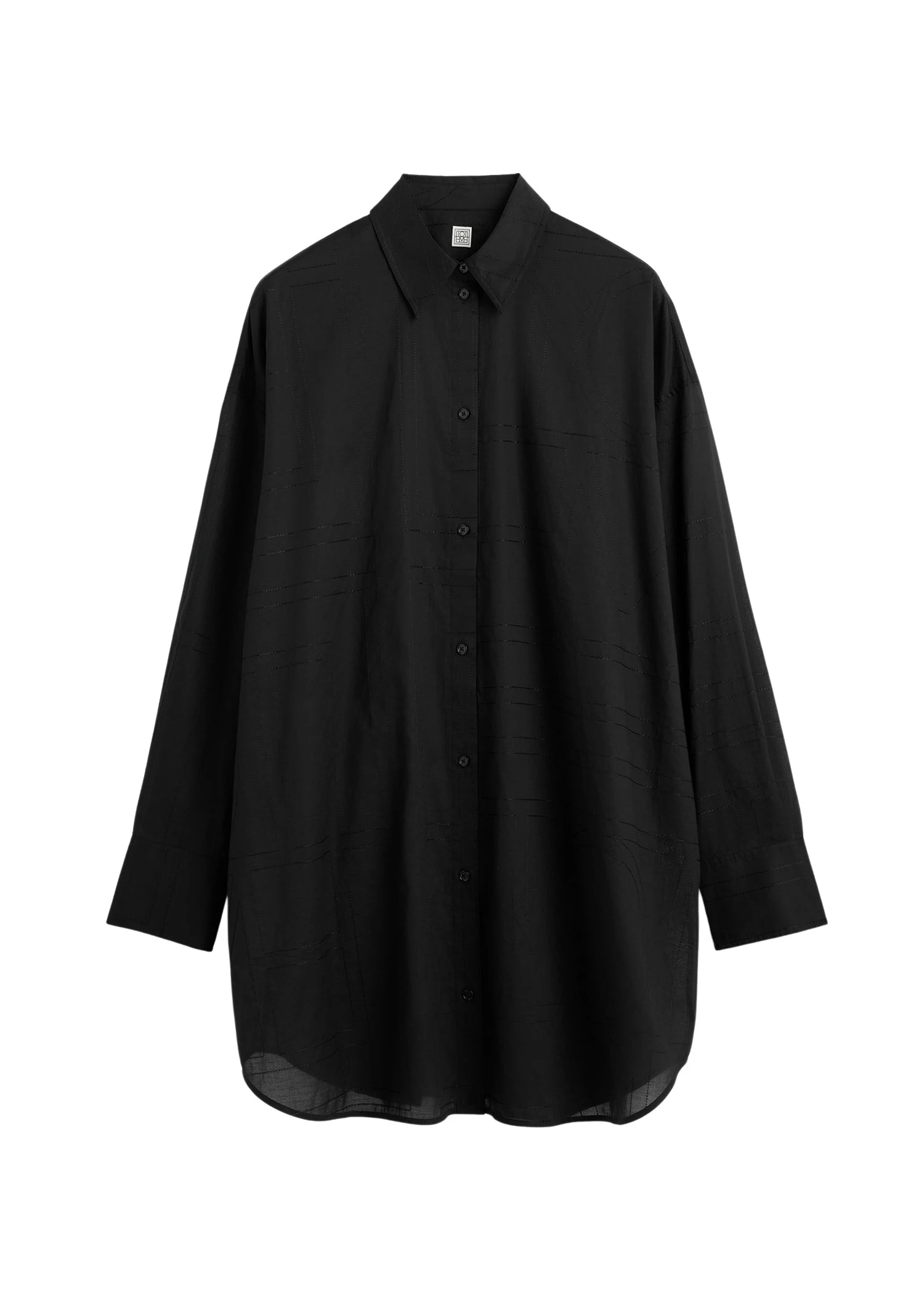 Toteme-Long-summer-shirt-in-Black79690_nobg Totême Long summer shirt in Black - Dresses - Scandinavian Minimalist Luxury at Luxury Shoes