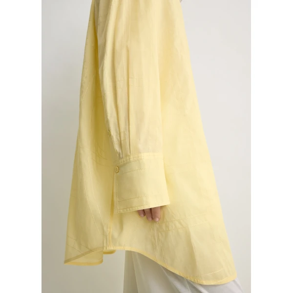 Totême Long summer shirt in Buttercup - Dresses - Scandinavian Minimalist Luxury at Luxury Shoes 