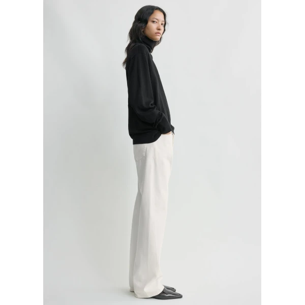Totême Merino turtleneck in Black - Knitwear - Scandinavian Minimalist Luxury at Luxury Shoes 