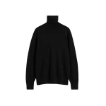 Totême Merino turtleneck in Black - Knitwear - Scandinavian Minimalist Luxury at Luxury Shoes 