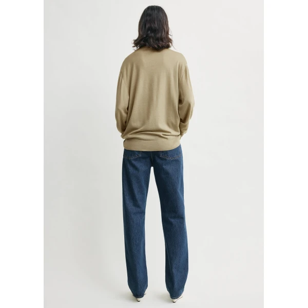 Totême Merino turtleneck in Desert - Knitwear - Scandinavian Minimalist Luxury at Luxury Shoes 