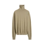 Totême Merino turtleneck in Desert - Knitwear - Scandinavian Minimalist Luxury at Luxury Shoes 