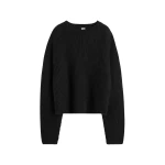 Totême Mohair blend rib knit in Black - Knitwear - Scandinavian Minimalist Luxury at Luxury Shoes 