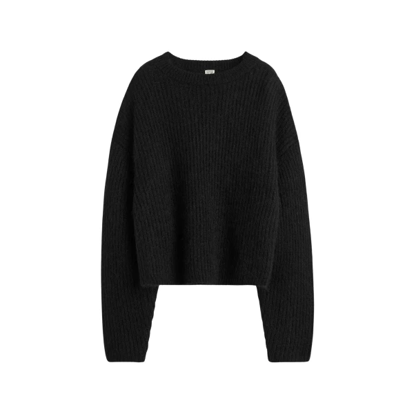Totême Mohair blend rib knit in Black - Knitwear - Scandinavian Minimalist Luxury at Luxury Shoes 