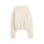 Totême Mohair blend rib knit in Ecru - Knitwear - Scandinavian Minimalist Luxury at Luxury Shoes 