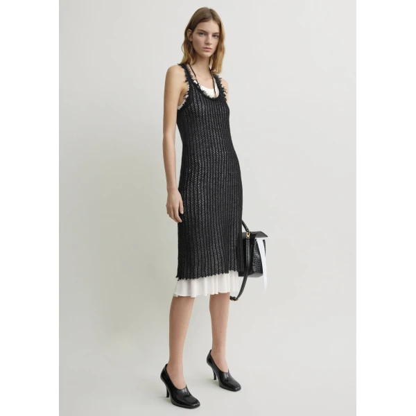 Totême Mohair knit tank dress in Black - Dresses - Scandinavian Minimalist Luxury at Luxury Shoes 