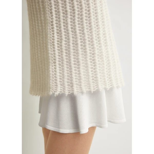 Totême Mohair knit tank dress in Off-white - Dresses - Scandinavian Minimalist Luxury at Luxury Shoes 