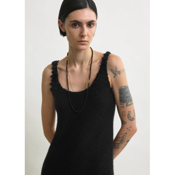 Totême Mohair knit tank in Black - Knitwear - Scandinavian Minimalist Luxury at Luxury Shoes 