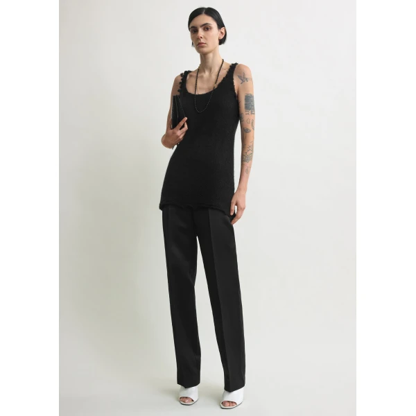 Totême Mohair knit tank in Black - Knitwear - Scandinavian Minimalist Luxury at Luxury Shoes 