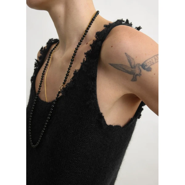 Totême Mohair knit tank in Black - Knitwear - Scandinavian Minimalist Luxury at Luxury Shoes 