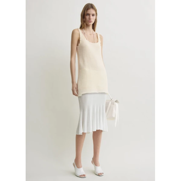 Totême Mohair knit tank in Off-white - Knitwear - Scandinavian Minimalist Luxury at Luxury Shoes 