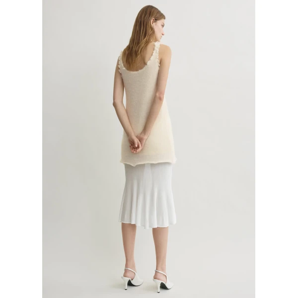 Totême Mohair knit tank in Off-white - Knitwear - Scandinavian Minimalist Luxury at Luxury Shoes 
