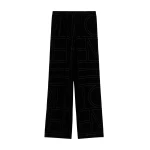 Totême Monogram devoré pj bottoms in Black - Pants - Scandinavian Minimalist Luxury at Luxury Shoes 