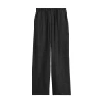 Totême Monogram flannel pj bottoms charcoal in Charcoal melange - Pants - Scandinavian Minimalist Luxury at Luxury Shoes 