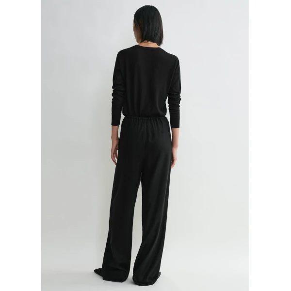 Totême Monogram flannel pj bottoms in Black - Pants - Scandinavian Minimalist Luxury at Luxury Shoes 