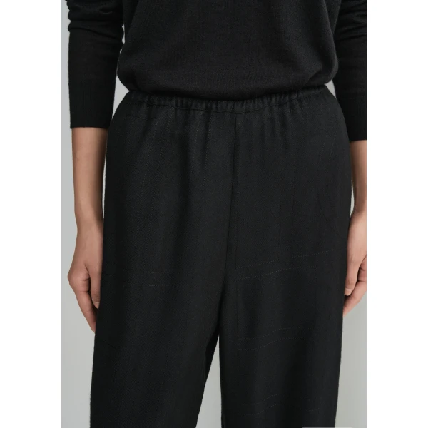 Totême Monogram flannel pj bottoms in Black - Pants - Scandinavian Minimalist Luxury at Luxury Shoes 