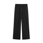 Totême Monogram flannel pj bottoms in Black - Pants - Scandinavian Minimalist Luxury at Luxury Shoes 
