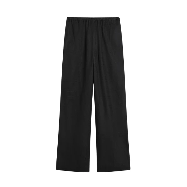 Totême Monogram flannel pj bottoms in Black - Pants - Scandinavian Minimalist Luxury at Luxury Shoes 