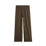 Totême Monogram flannel pj bottoms in Dark brown - Pants - Scandinavian Minimalist Luxury at Luxury Shoes 