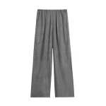 Totême Monogram flannel pj bottoms in Smoke melange - Pants - Scandinavian Minimalist Luxury at Luxury Shoes 