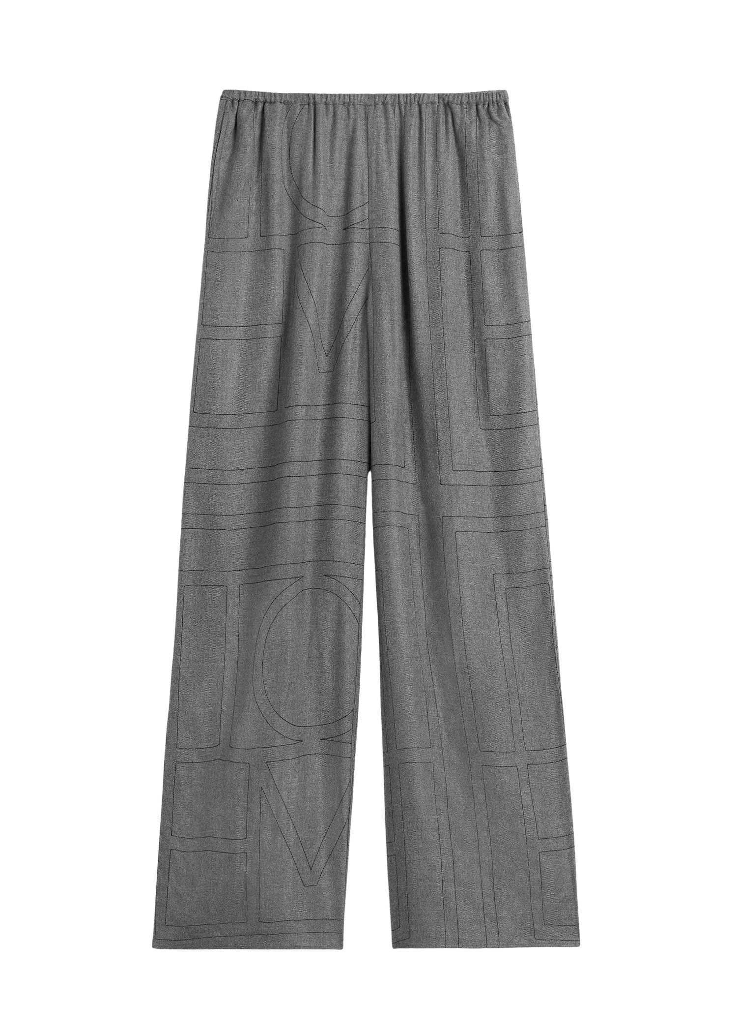 Toteme-Monogram-flannel-pj-bottoms-in-Smoke-melange44548_nobg Totême Monogram flannel pj bottoms in Smoke melange - Pants - Scandinavian Minimalist Luxury at Luxury Shoes
