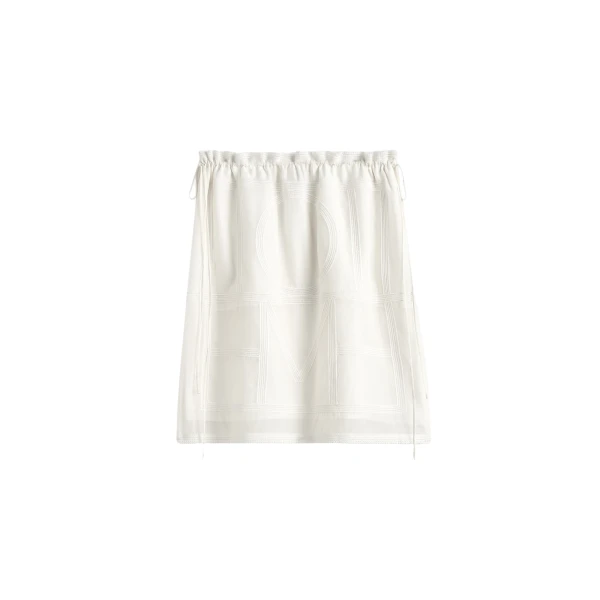 Totême Monogram mini skirt in White - Skirts - Scandinavian Minimalist Luxury at Luxury Shoes 