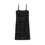 Totême Monogram silk dress in Washed black - Dresses - Scandinavian Minimalist Luxury at Luxury Shoes 