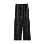 Totême Monogram silk pj bottoms black in Black monogram - Pants - Scandinavian Minimalist Luxury at Luxury Shoes 