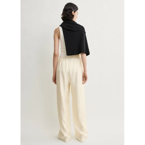 Totême Monogram silk pj bottoms in Cream - Pants - Scandinavian Minimalist Luxury at Luxury Shoes 