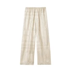 Totême Monogram silk pj bottoms ivory in Ivory monogram - Pants - Scandinavian Minimalist Luxury at Luxury Shoes 