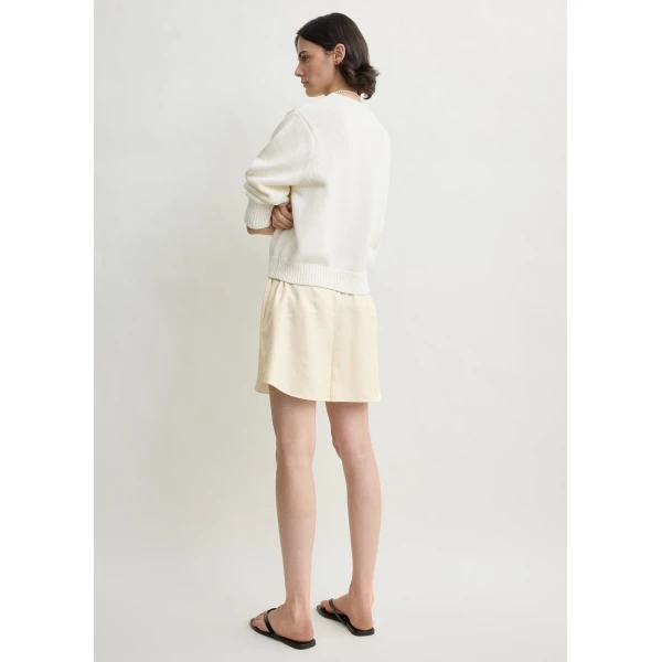 Totême Monogram silk pj shorts in Cream - Shorts - Scandinavian Minimalist Luxury at Luxury Shoes 